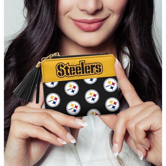 NFL Pittsburgh Steelers Printed Logo Mini Organizer Wallet - Picture 4 of 4